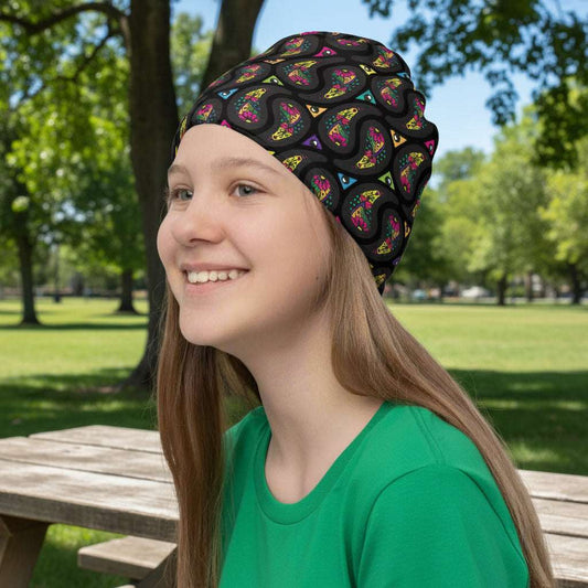 Black Paisley Party - Lightweight Patterned Multi-Use Neck Gaiter