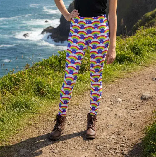 Rainbow Love - Funky Kids, Toddlers & Teens Colourful Leggings | Festivals, Wellness & Loungewear