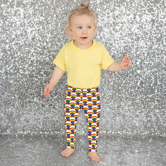 Rainbow Sparkle - Funky Toddlers, Kids and Teens Patterned Festival Leggings