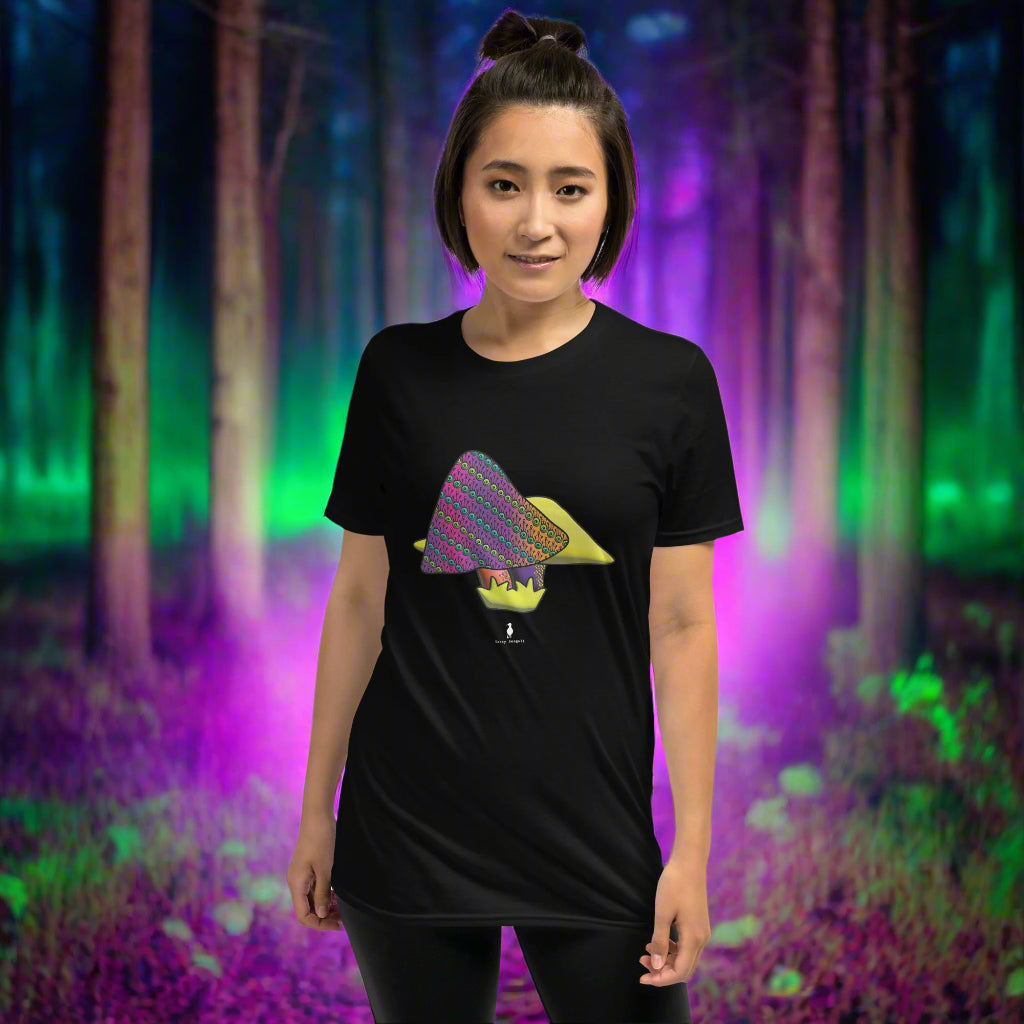 Fire Tribal Frog Mushrooms Punk Psychedelic Retro Rave Graphic T-Shirt