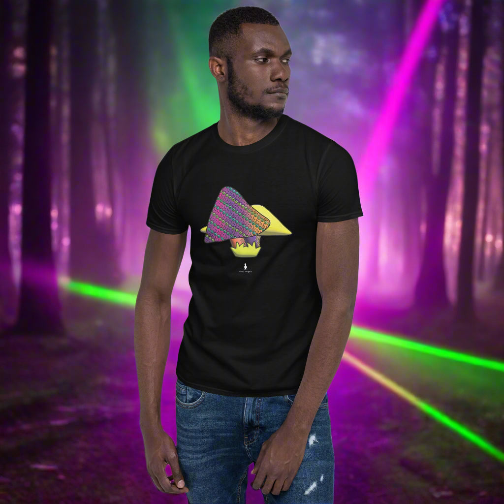 Fire Tribal Frog Mushrooms Punk Psychedelic Retro Rave Graphic T-Shirt