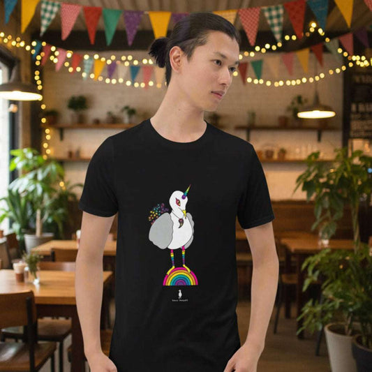 "Eureka" Fun Rainbow Gull-icorn Seagull Unicorn Graphic T-Shirt