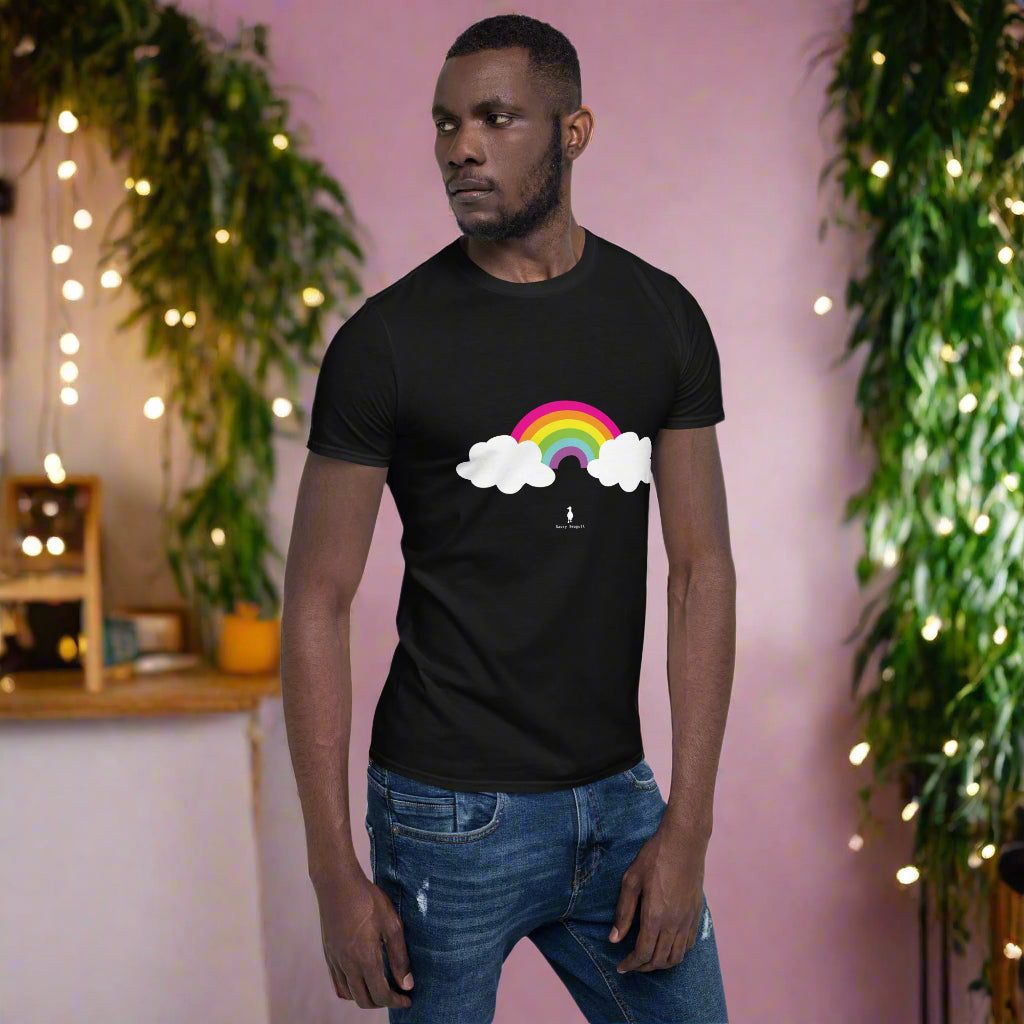 Bold Colourful Rainbow Retro Graphic T-Shirt