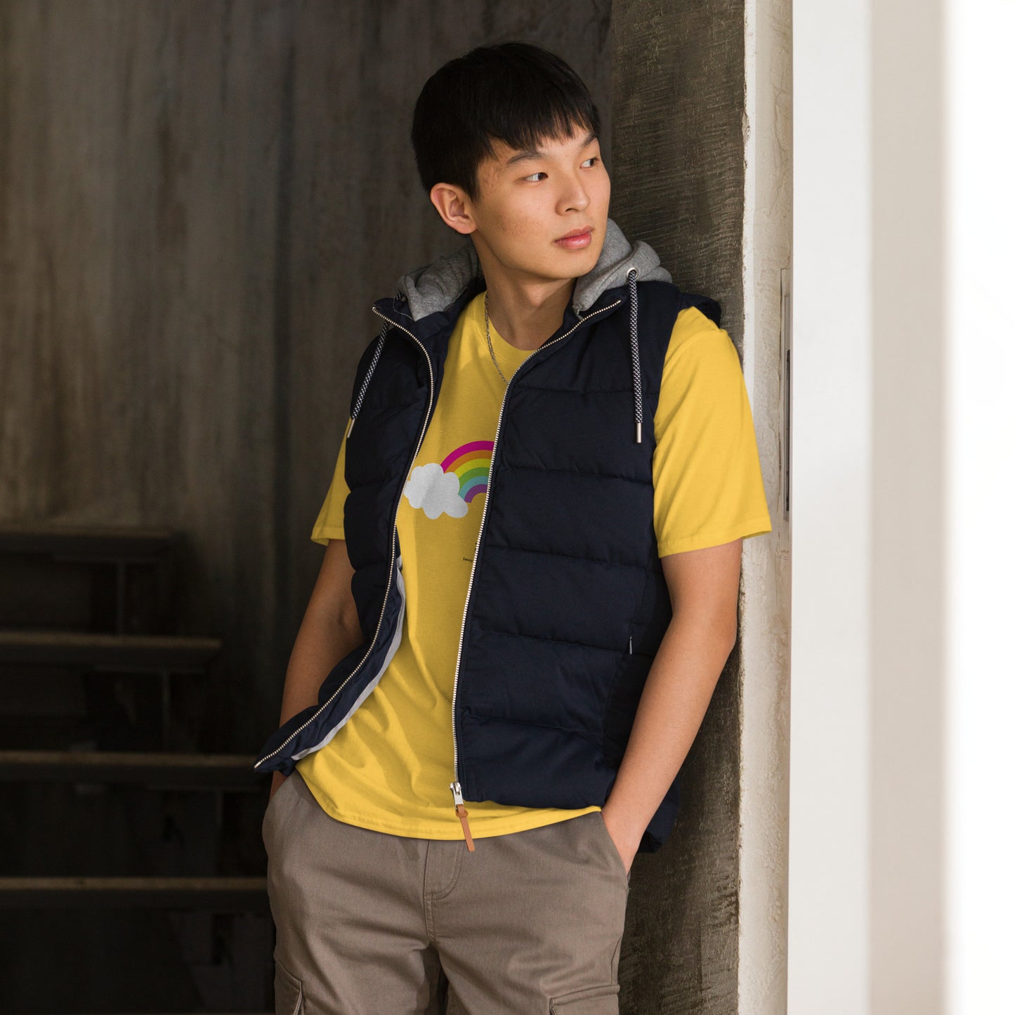 Bold Colourful Rainbow Retro Graphic T-Shirt