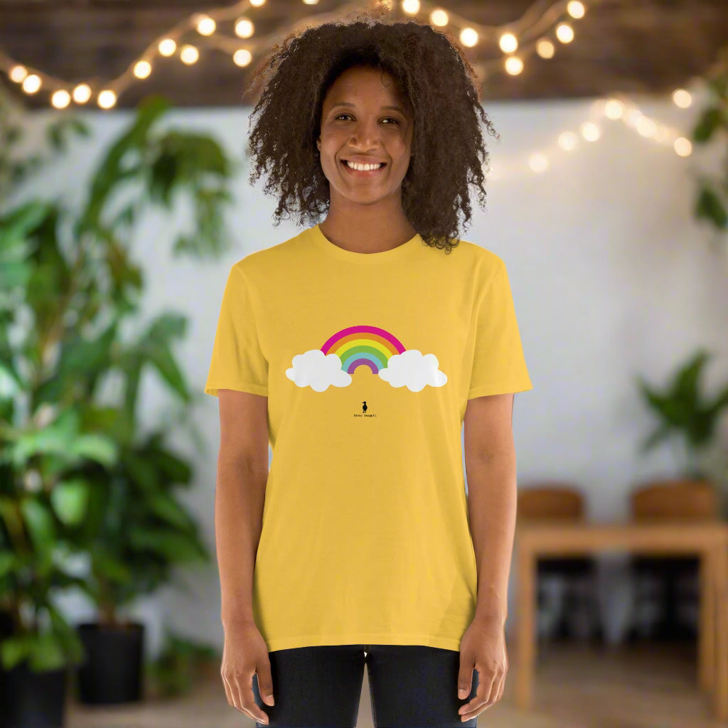 Bold Colourful Rainbow Retro Graphic T-Shirt