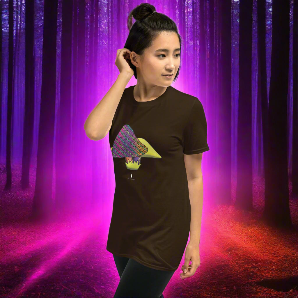 Fire Tribal Frog Mushrooms Punk Psychedelic Retro Rave Graphic T-Shirt