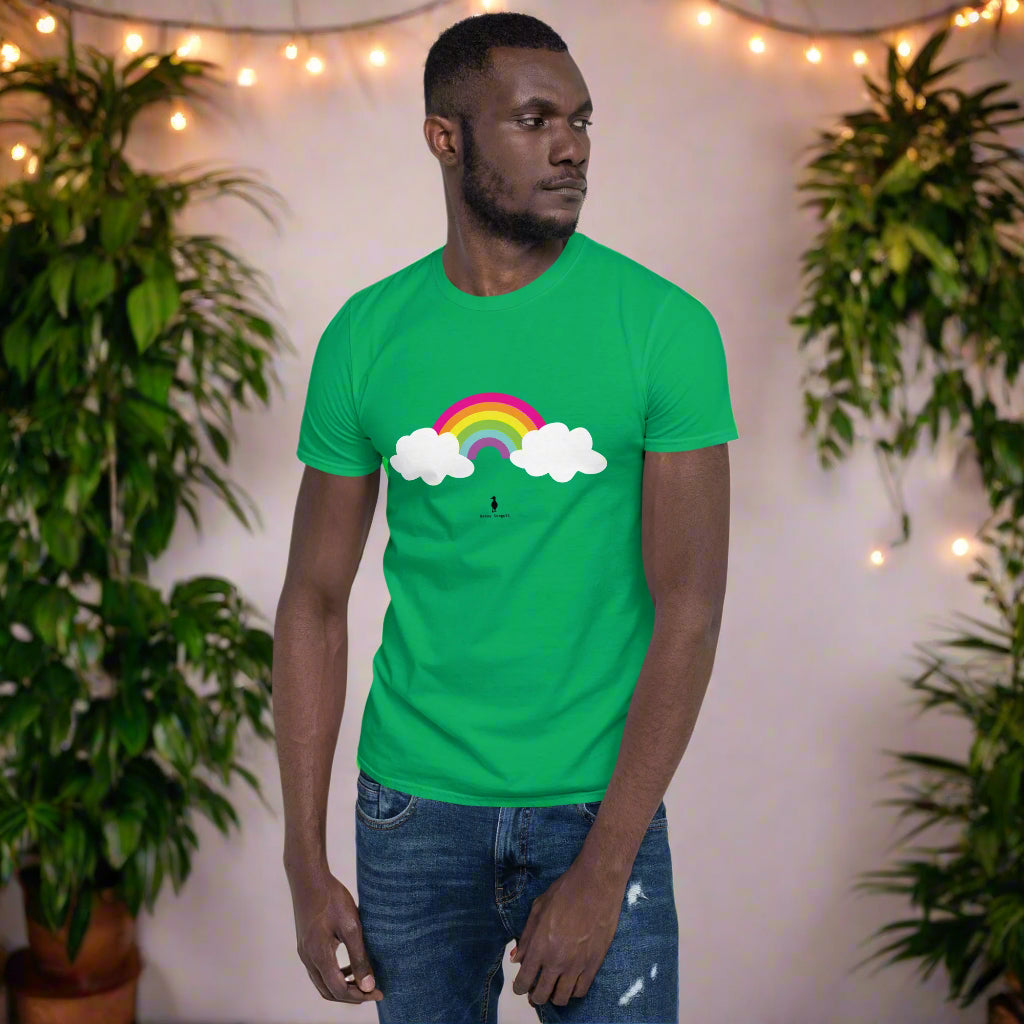 Bold Colourful Rainbow Retro Graphic T-Shirt