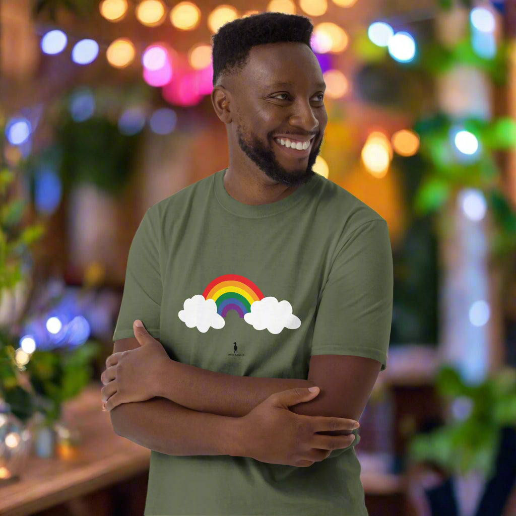 Bold Colourful Pride Rainbow LGBTQ+ Graphic T-Shirt