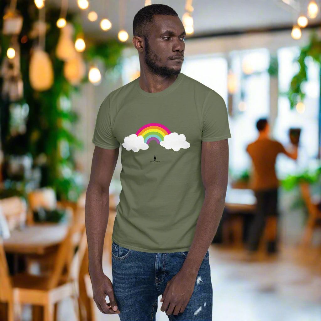 Bold Colourful Rainbow Retro Graphic T-Shirt