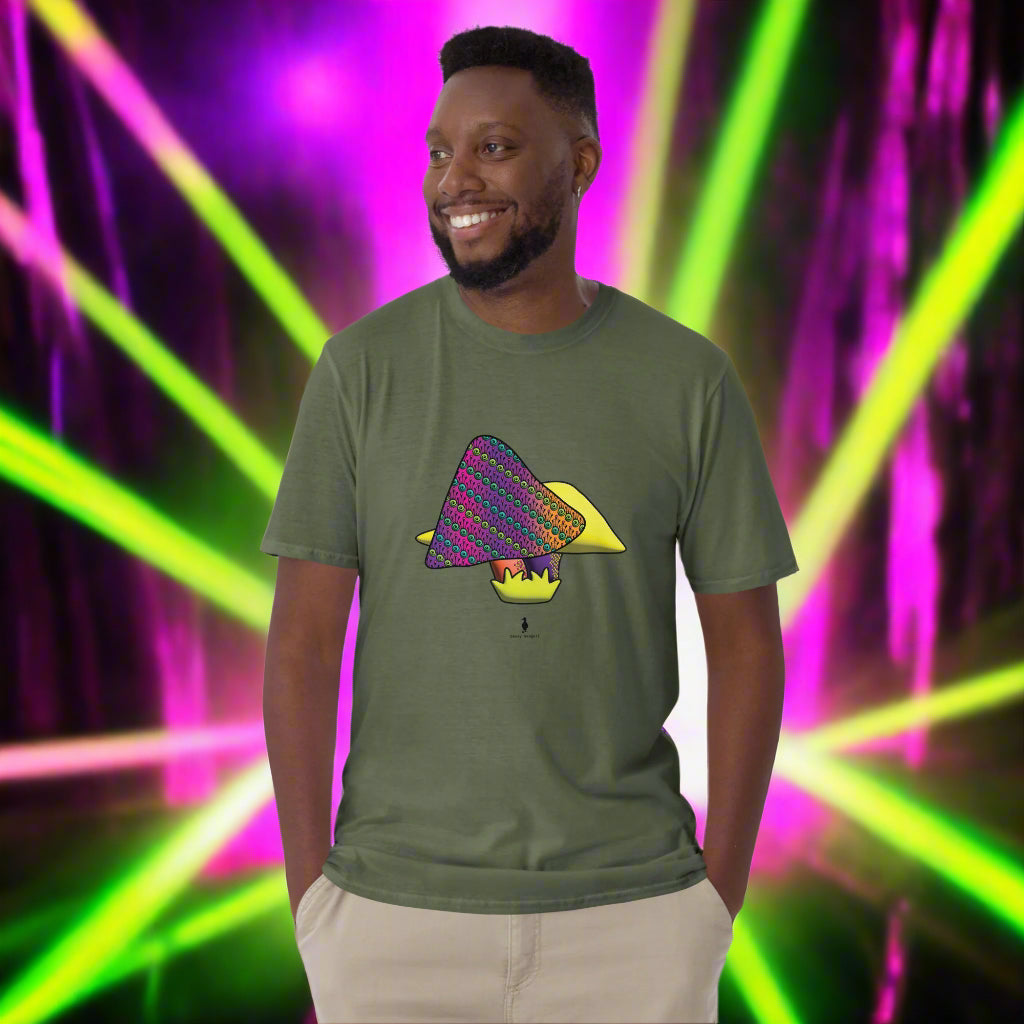 Fire Tribal Frog Mushrooms Punk Psychedelic Retro Rave Graphic T-Shirt
