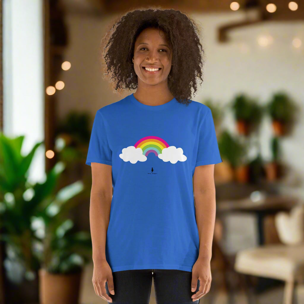 Bold Colourful Rainbow Retro Graphic T-Shirt