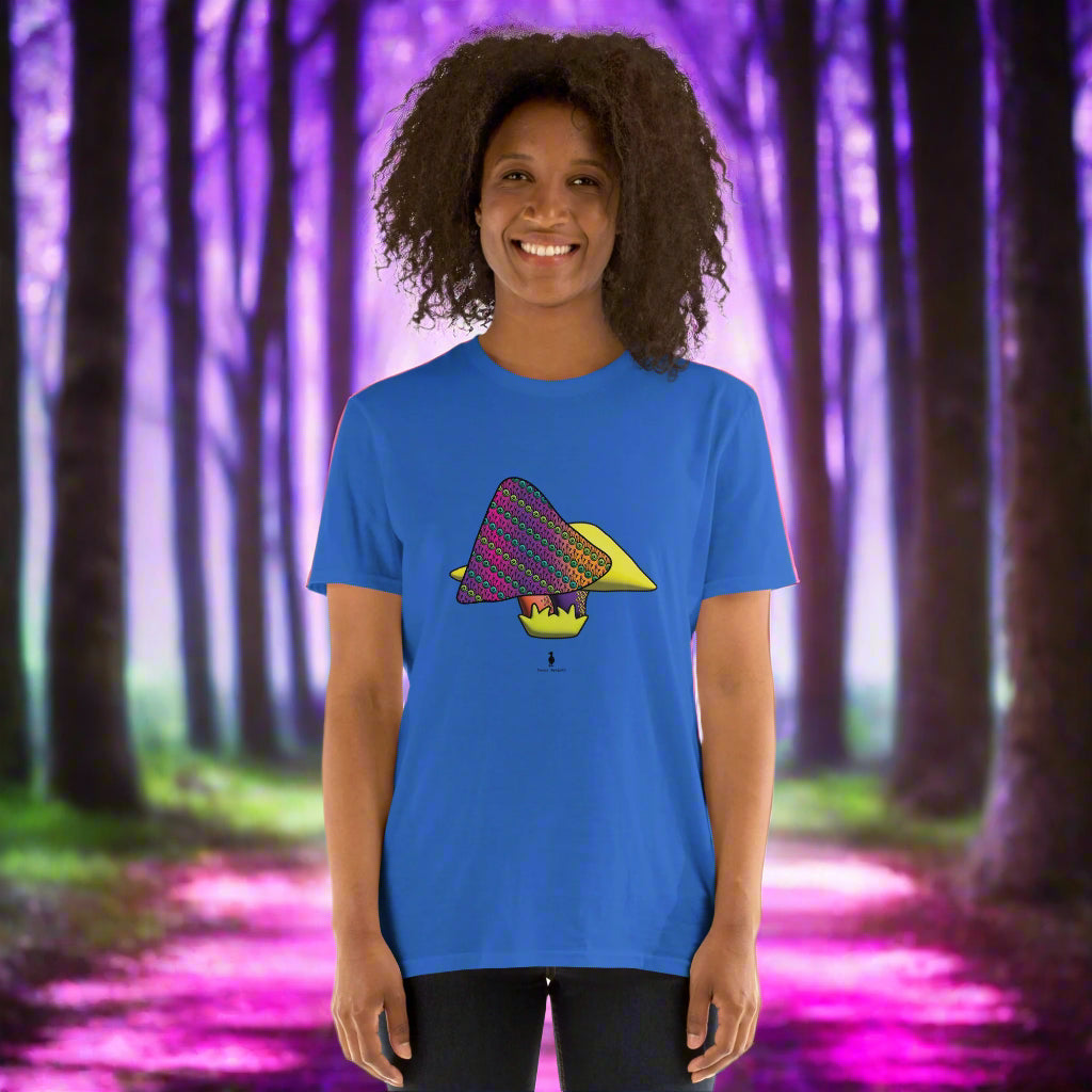 Fire Tribal Frog Mushrooms Punk Psychedelic Retro Rave Graphic T-Shirt