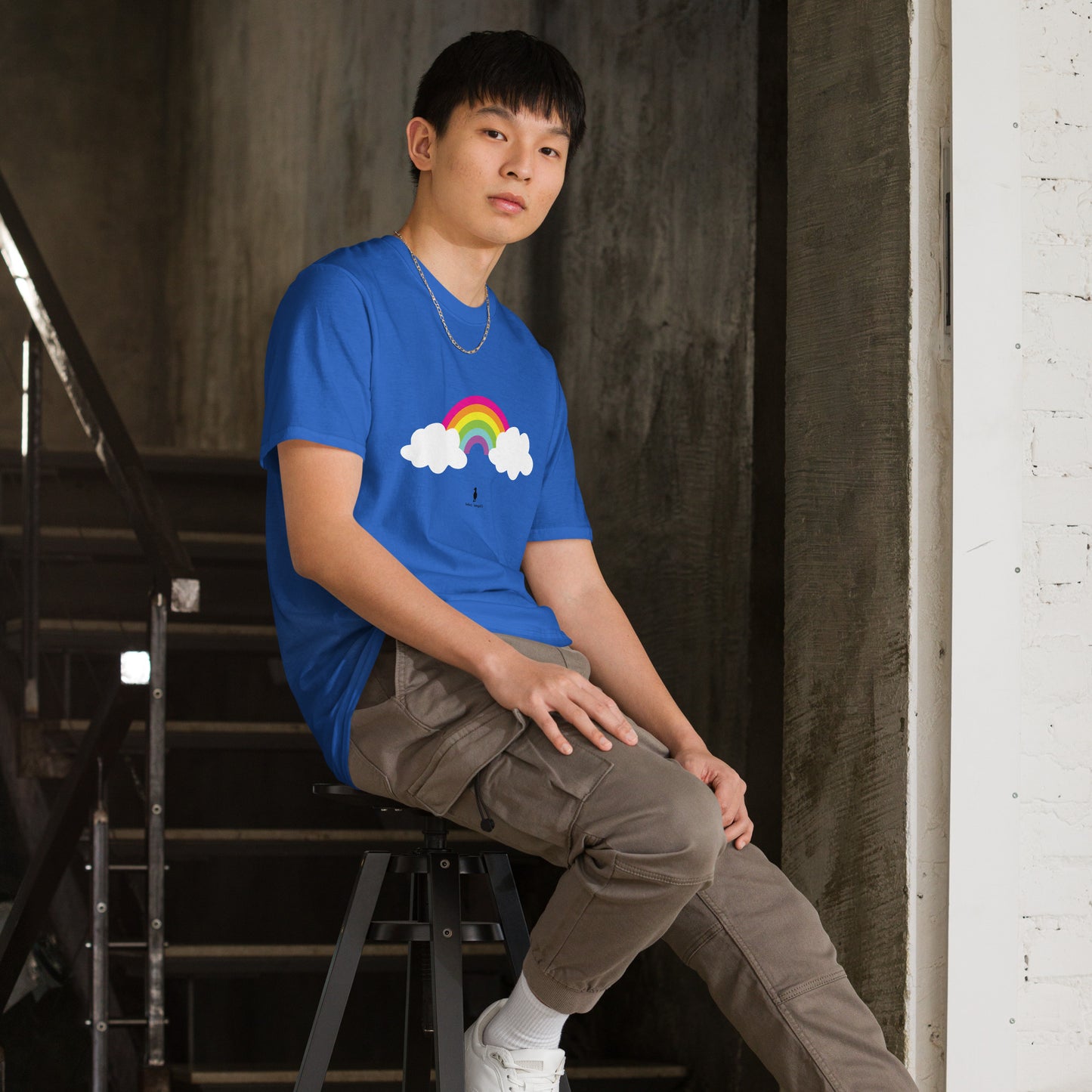 Bold Colourful Rainbow Retro Graphic T-Shirt