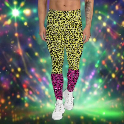 Festival Leggings Blog Cover Photo - Leopard Animal Print Mens Leggings | Sassy Seagull
