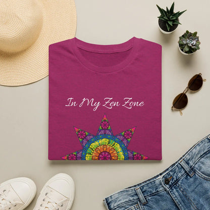 In My Zen Zone - Relaxing Rainbow Mandala Unisex Graphic T-Shirt