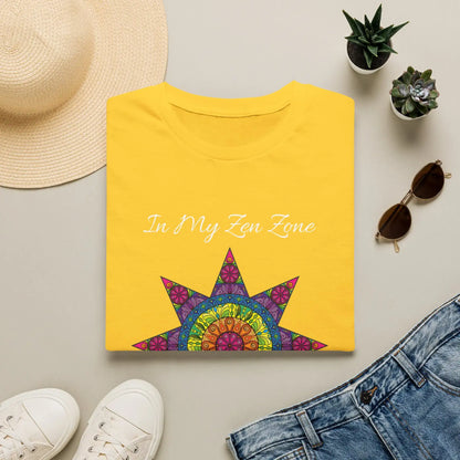 In My Zen Zone - Relaxing Rainbow Mandala Unisex Graphic T-Shirt