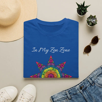 In My Zen Zone - Relaxing Rainbow Mandala Unisex Graphic T-Shirt