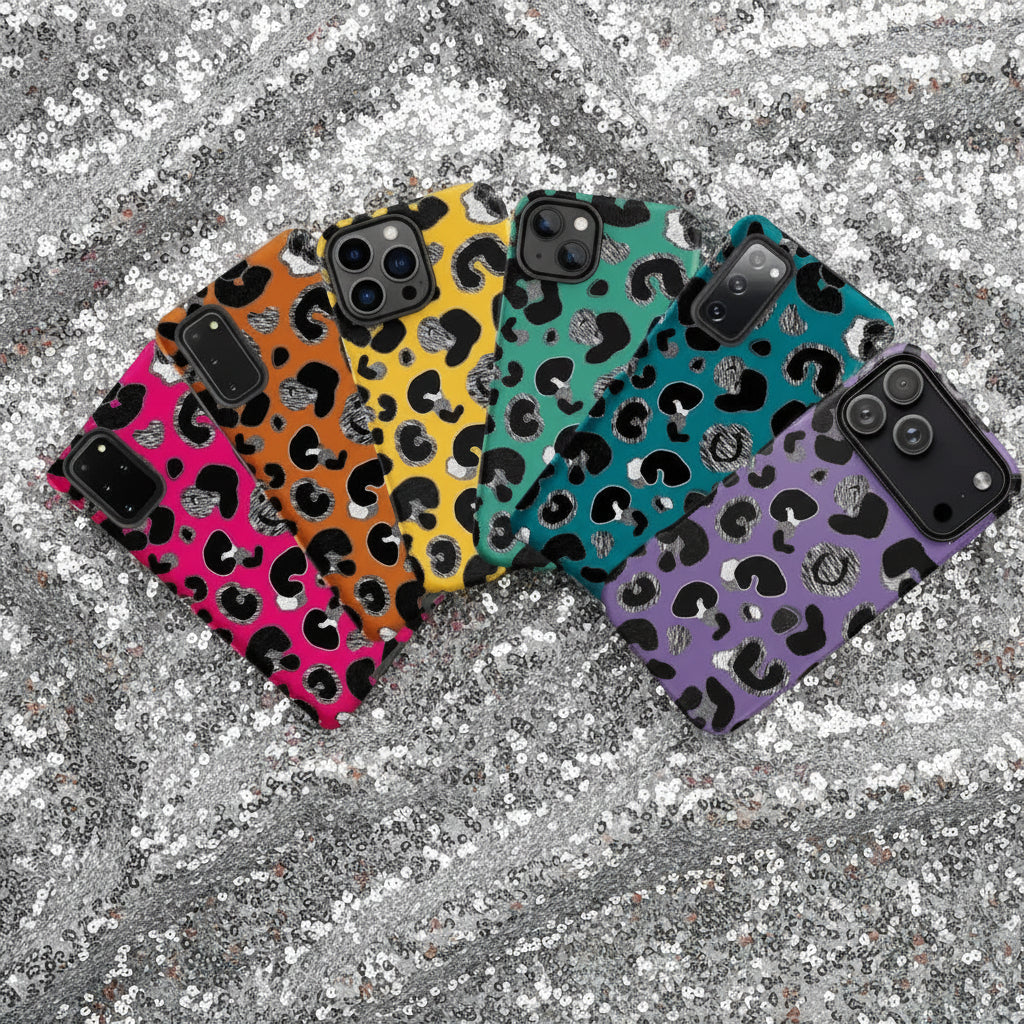 Leopard Glamour - Colourful Animal Print Phone Case (iPhone + Samsung)