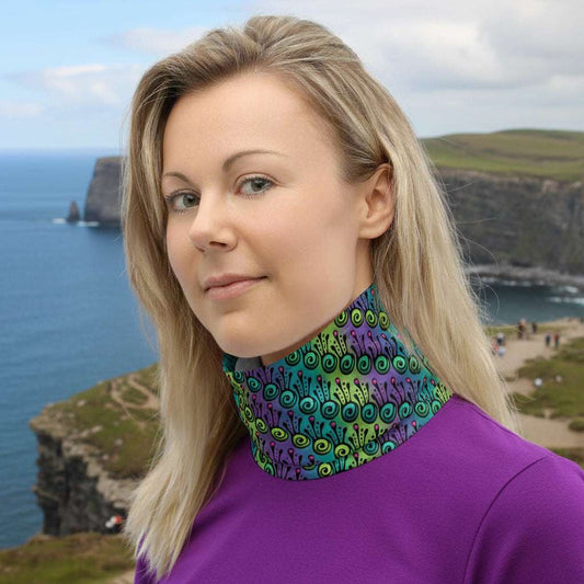 Jungle Tribal Frog - Lightweight Patterned Multi-Use Neck Gaiter