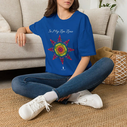 In My Zen Zone - Relaxing Rainbow Mandala Unisex Graphic T-Shirt
