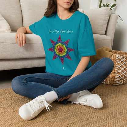 In My Zen Zone - Relaxing Rainbow Mandala Unisex Graphic T-Shirt
