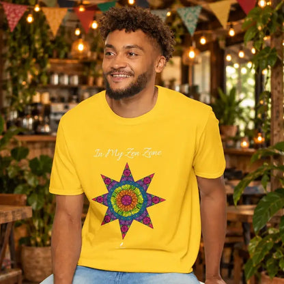 In My Zen Zone - Relaxing Rainbow Mandala Unisex Graphic T-Shirt