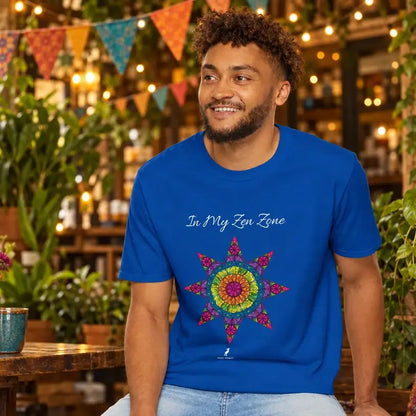 In My Zen Zone - Relaxing Rainbow Mandala Unisex Graphic T-Shirt