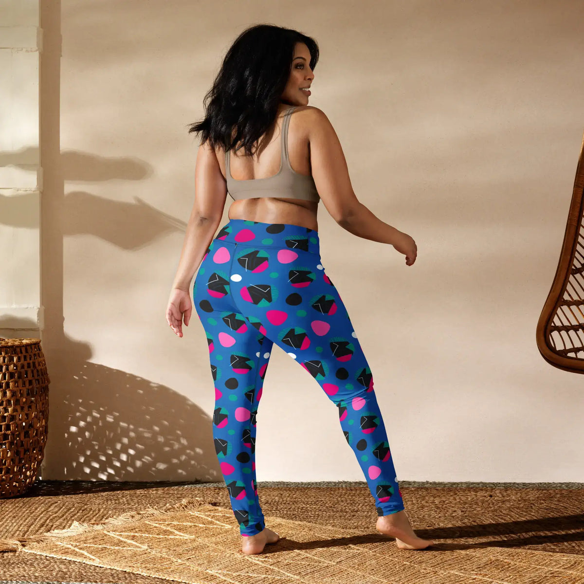 Funk Party - Funky Women's High-Waist Geometric Patterned Yoga Leggings