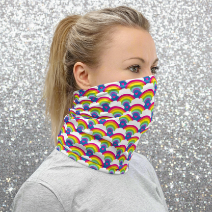 Rainbow Love - Lightweight Patterned Multi-Use Neck Gaiter