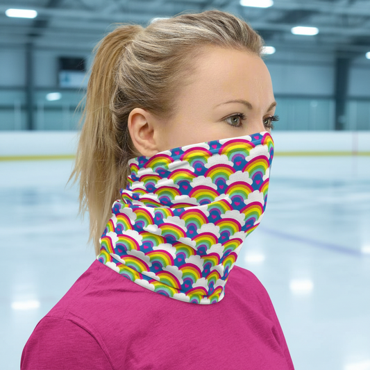 Rainbow Love - Lightweight Patterned Multi-Use Neck Gaiter