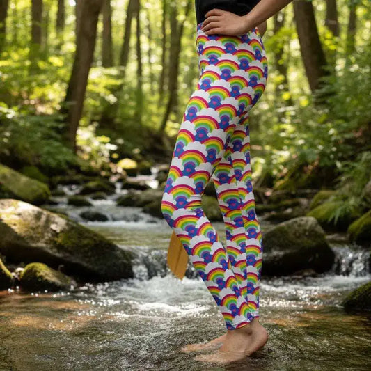 Rainbow Love - Funky Kids, Toddlers & Teens Colourful Leggings | Festivals, Wellness & Loungewear