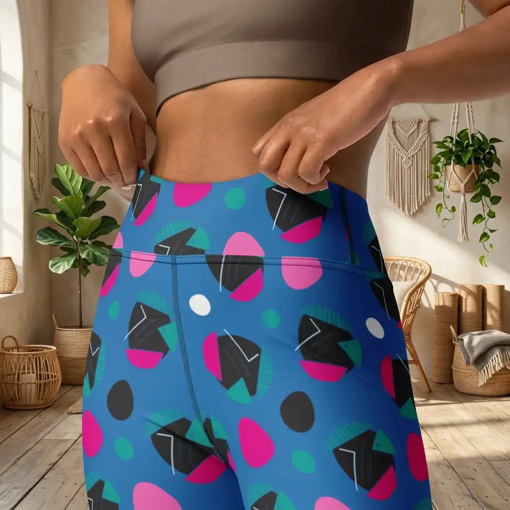 Funk Party - Funky Women's High-Waist Geometric Patterned Yoga Leggings