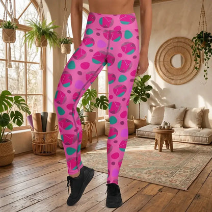 Funk Party - Funky Women's High-Waist Geometric Patterned Yoga Leggings