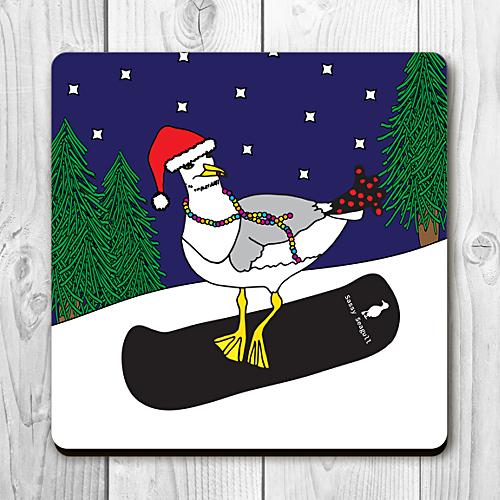 Funky Festive Seagull Cork Coasters - Choose from Three Designs