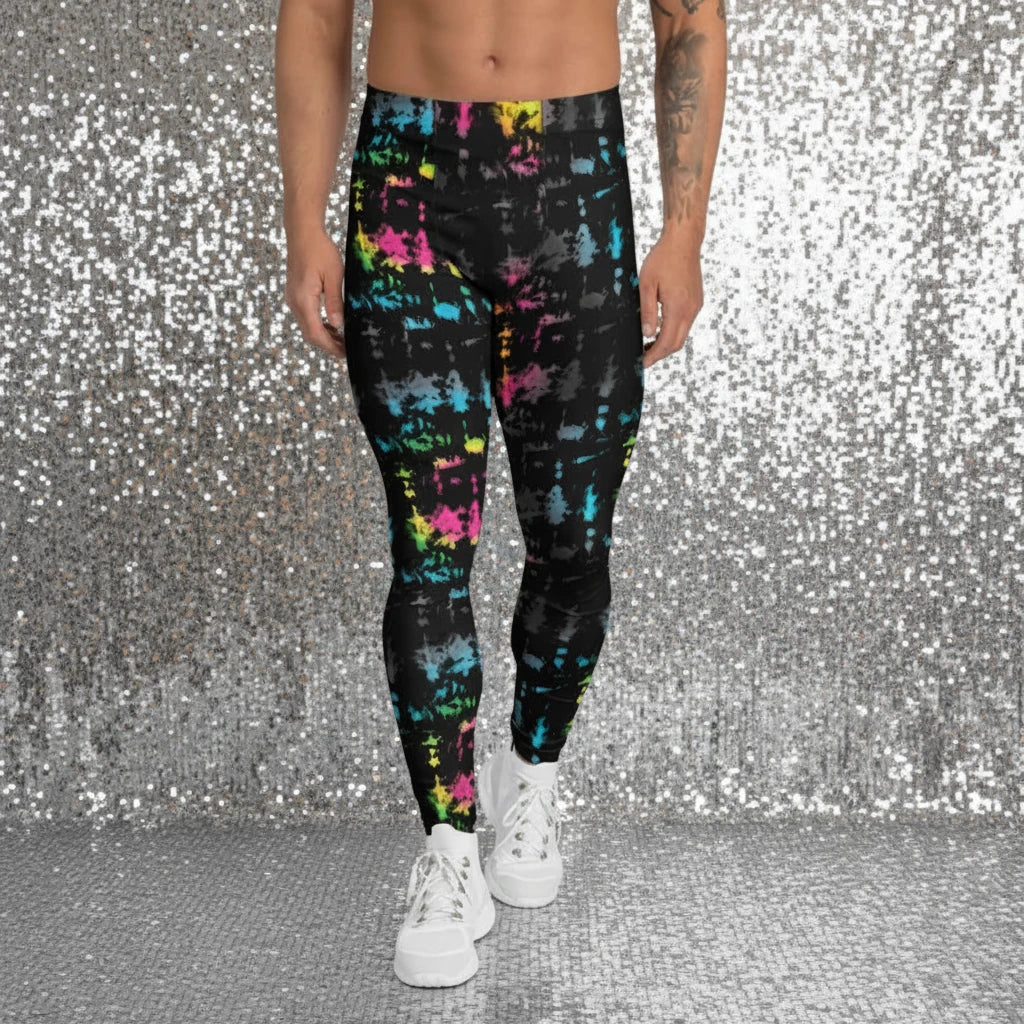 Minstrel Magic - Funky Men's Colourful Patterned Festival & Yoga Leggings