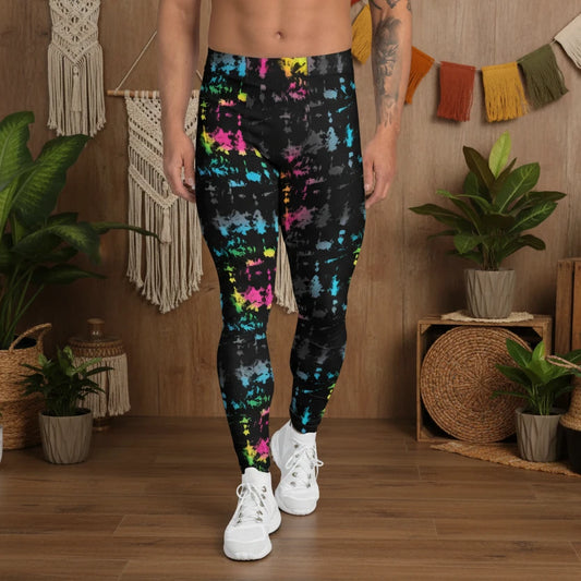 Tie-Dye Inspired Men's Minstrel Magic Festival Leggings