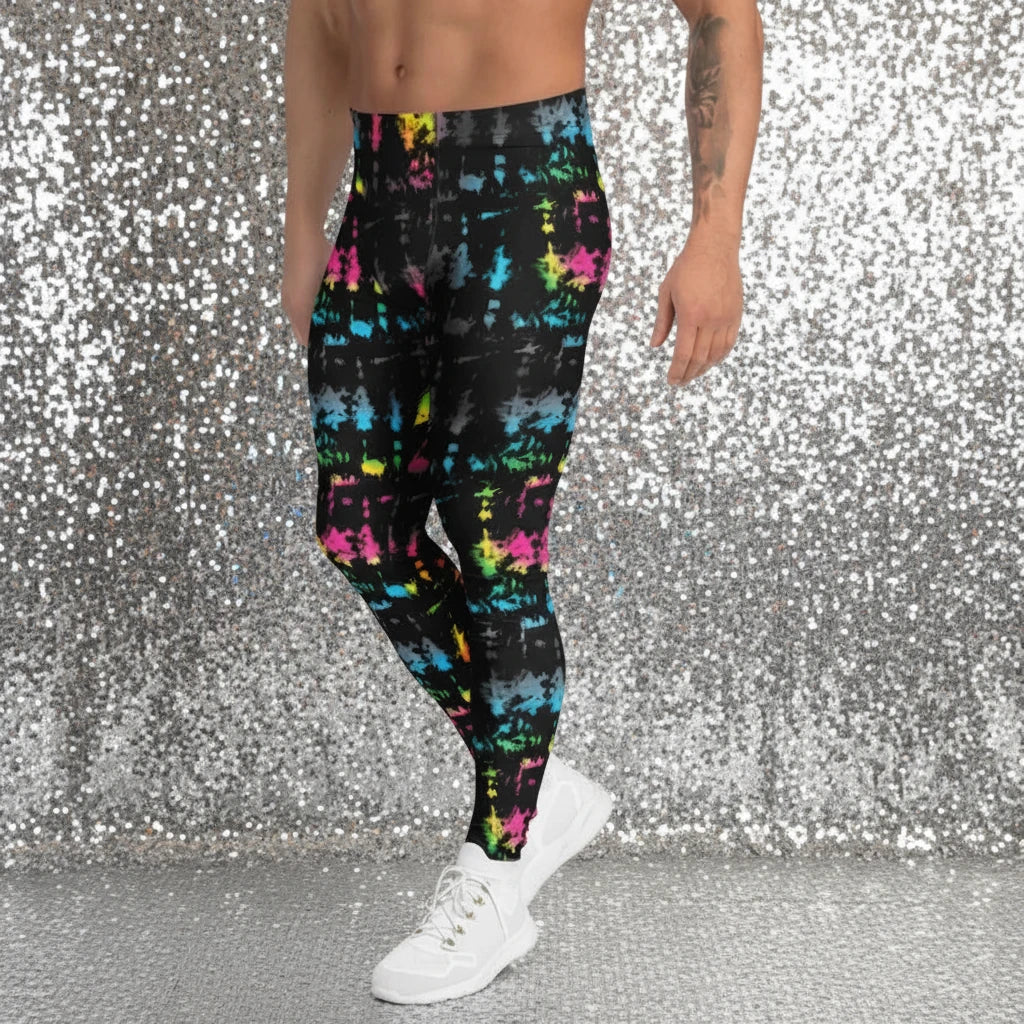 Minstrel Magic - Funky Men's Colourful Patterned Festival & Yoga Leggings