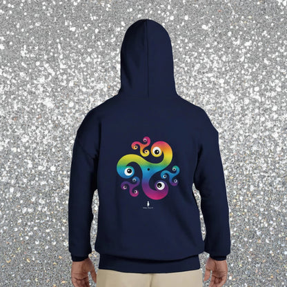 Trippy Triskelion - Rainbow Psychedelic Celtic-Inspired Festival Hoodie