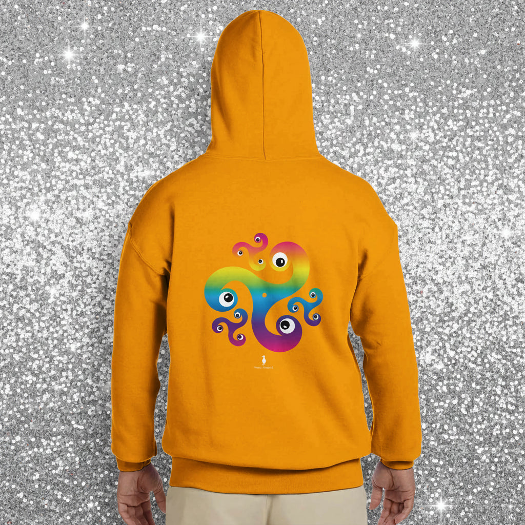 Trippy Triskelion - Rainbow Psychedelic Celtic-Inspired Festival Hoodie
