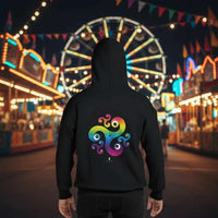 Trippy Triskelion - Rainbow Psychedelic Celtic-Inspired Festival Hoodie
