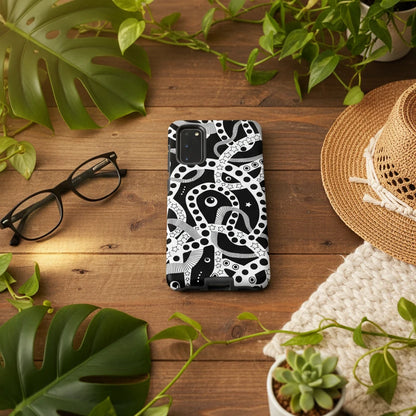 Who's Afraid Of The Dark - Abstract Black & White Phone Case (iPhone + Samsung)