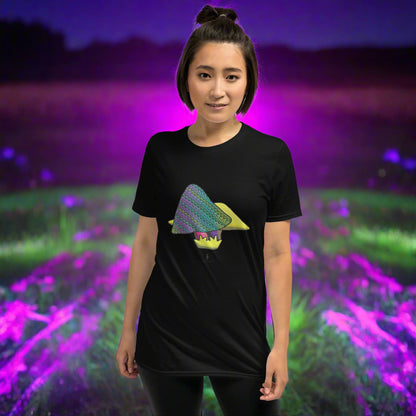 Bold Colourful Mushrooms Punk Psychedelic Retro Rave Graphic T-Shirt