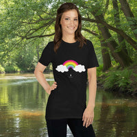 Rainbow Love - Bold Colourful Rainbow Retro Graphic Festival T-Shirt