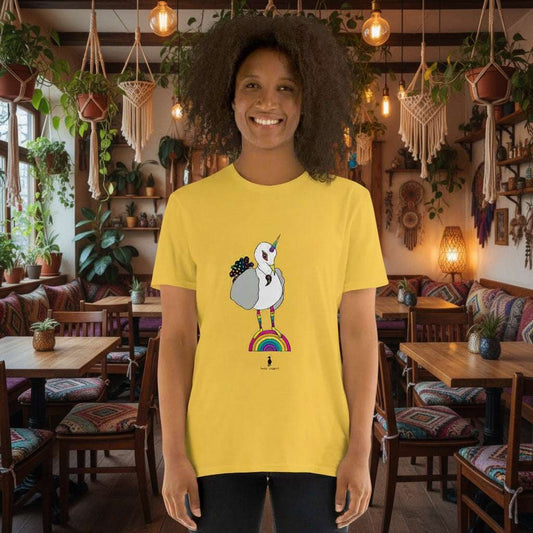 "Eureka" Fun Rainbow Gull-icorn Seagull Unicorn Graphic T-Shirt