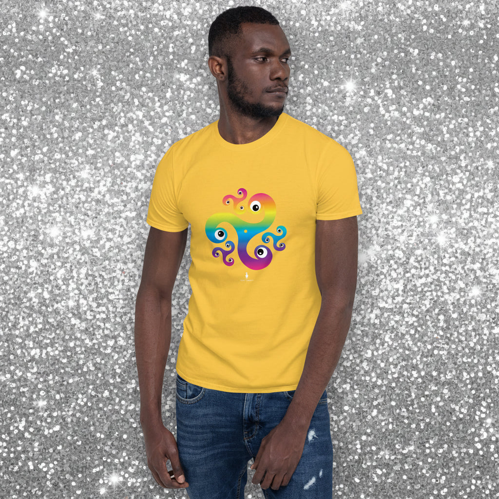 Trippy Triskelion - Psychedelic Celtic-Inspired Unisex Festival T-Shirt