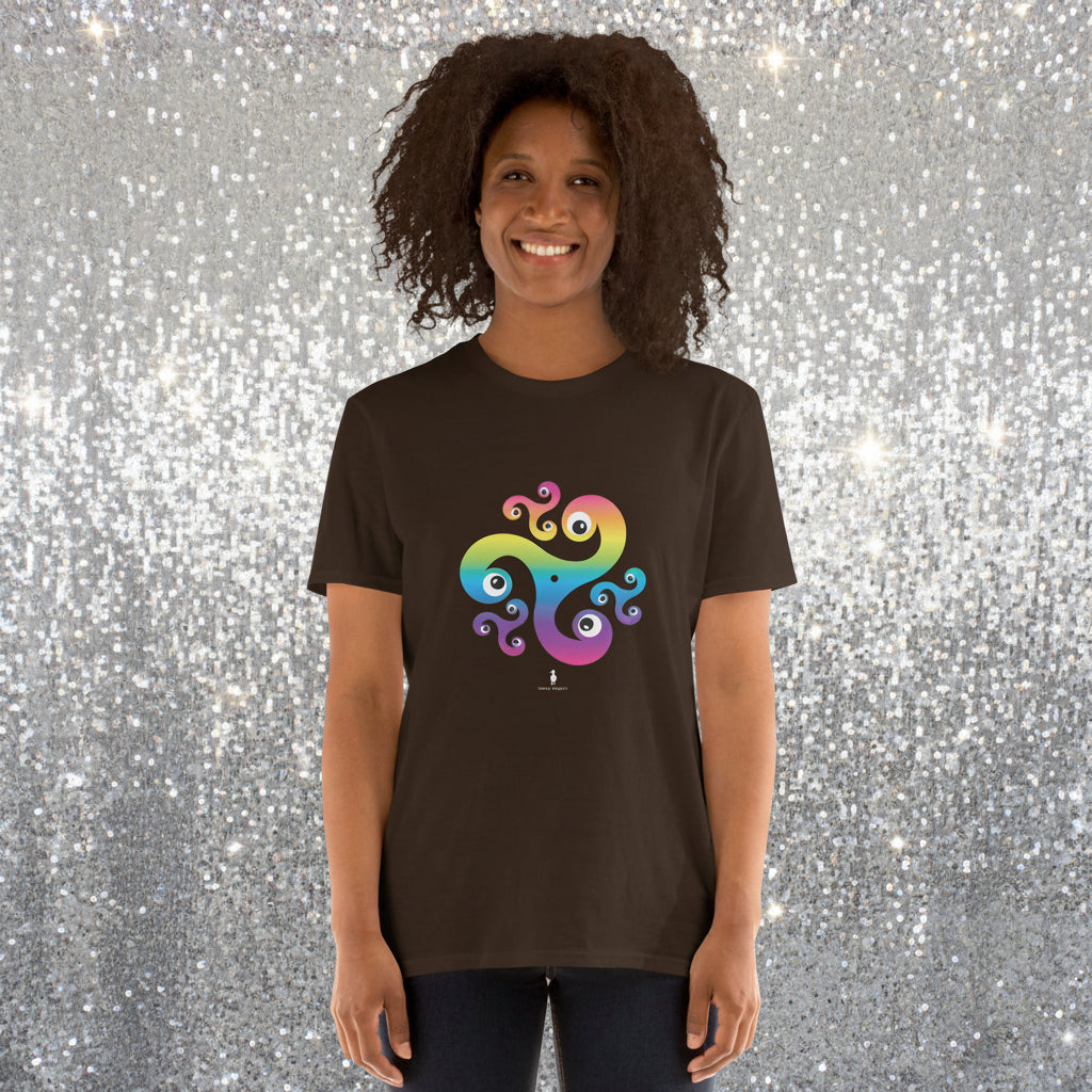 Trippy Triskelion - Psychedelic Celtic-Inspired Unisex Festival T-Shirt