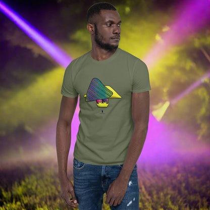 Bold Colourful Mushrooms Punk Psychedelic Retro Rave Graphic T-Shirt