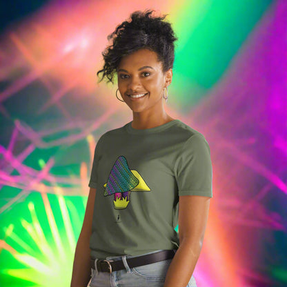 Bold Colourful Mushrooms Punk Psychedelic Retro Rave Graphic T-Shirt