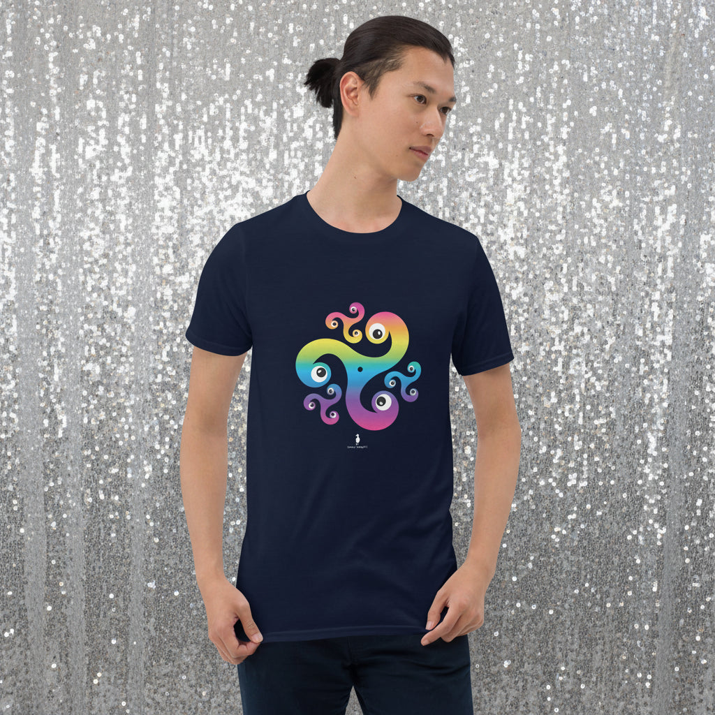 Trippy Triskelion - Psychedelic Celtic-Inspired Unisex Festival T-Shirt
