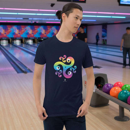 Trippy Triskelion - Psychedelic Celtic-Inspired Unisex Festival T-Shirt